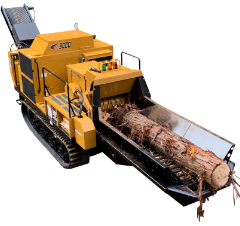 横投入型木材破砕機